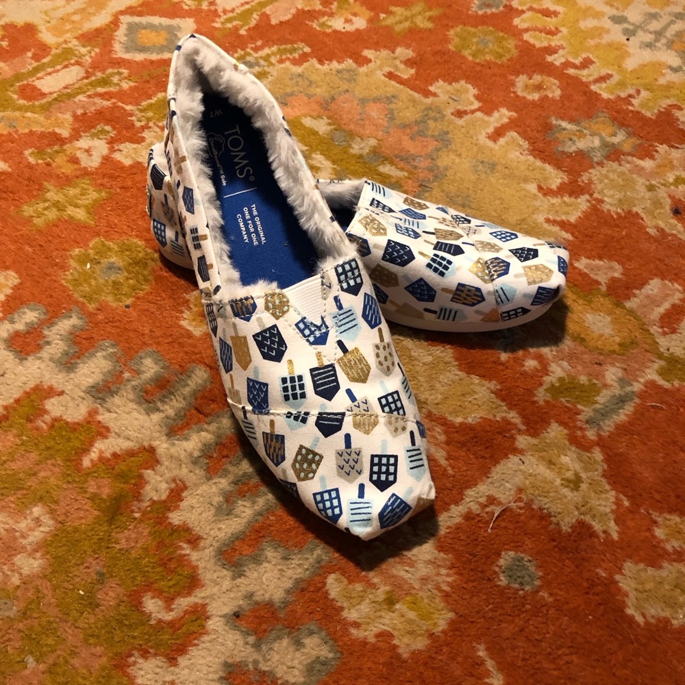 Toms Hanukkah Slip Ons